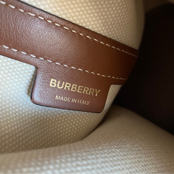 Burberry Logo Graphic Canvas Bucket Bag - Picture 11 of 14